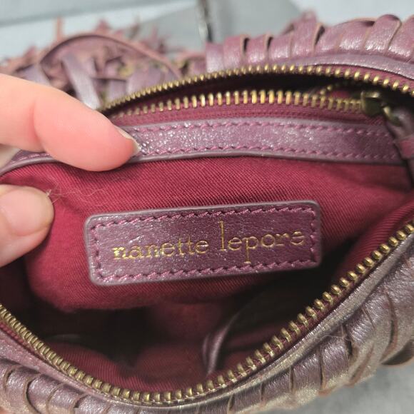 Nanette Lepore Metallic Twisted Fringe Crossbody Bag - Picture 5 of 8